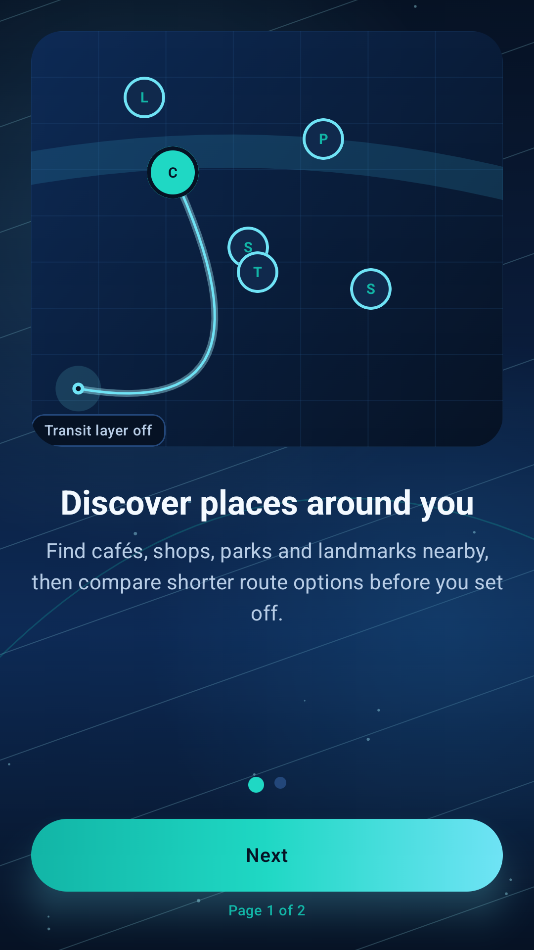 GuideGlide Navigator onboarding screen